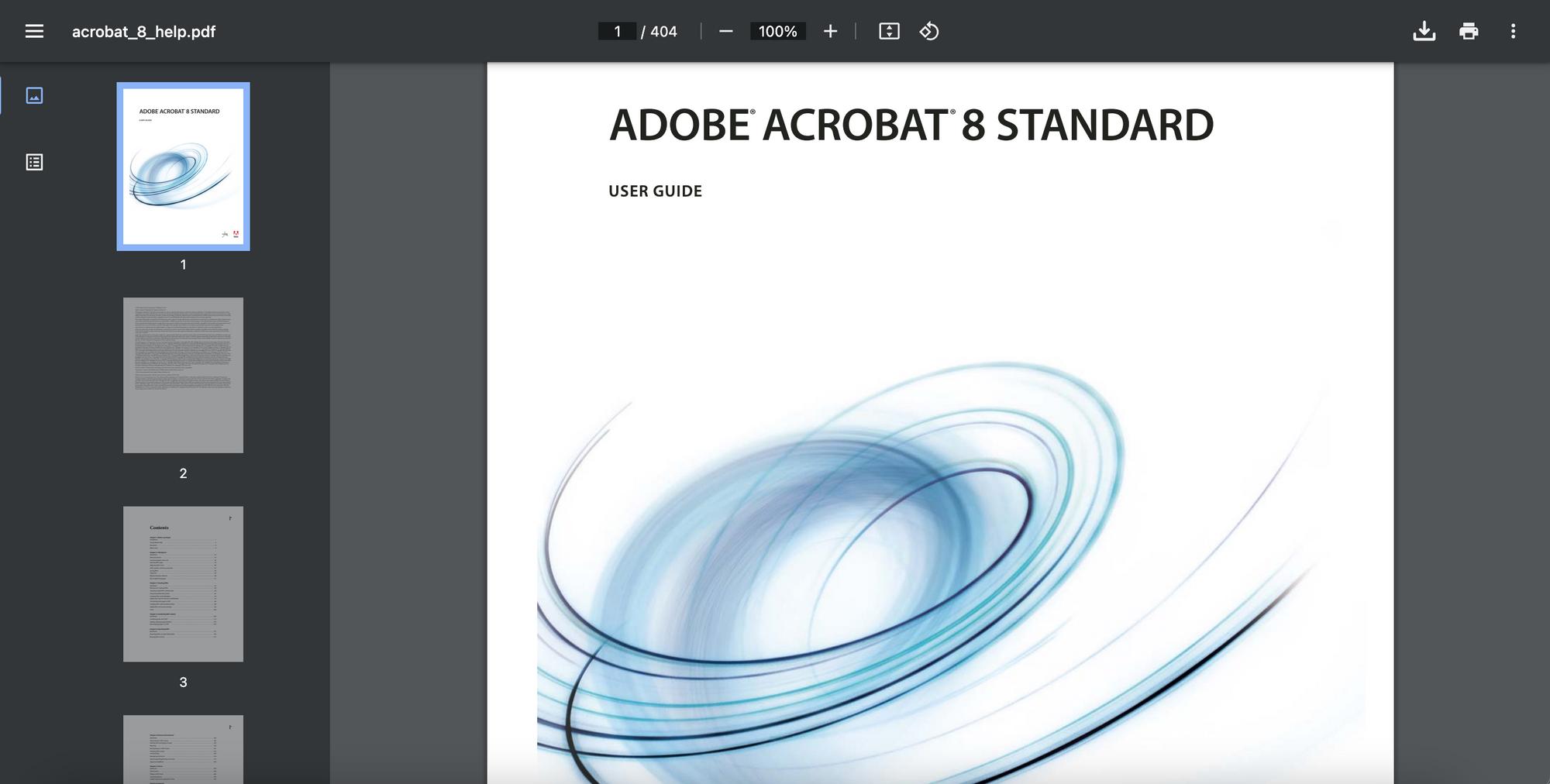 A 400-page user guide from 2006 for Adobe Acrobat