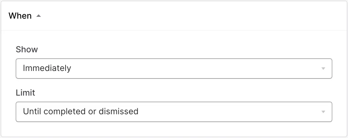 CommandBar time-based targeting