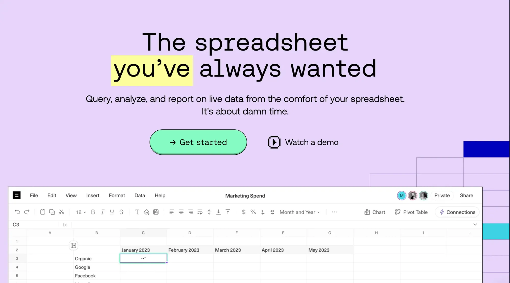 Equals spreadsheet software