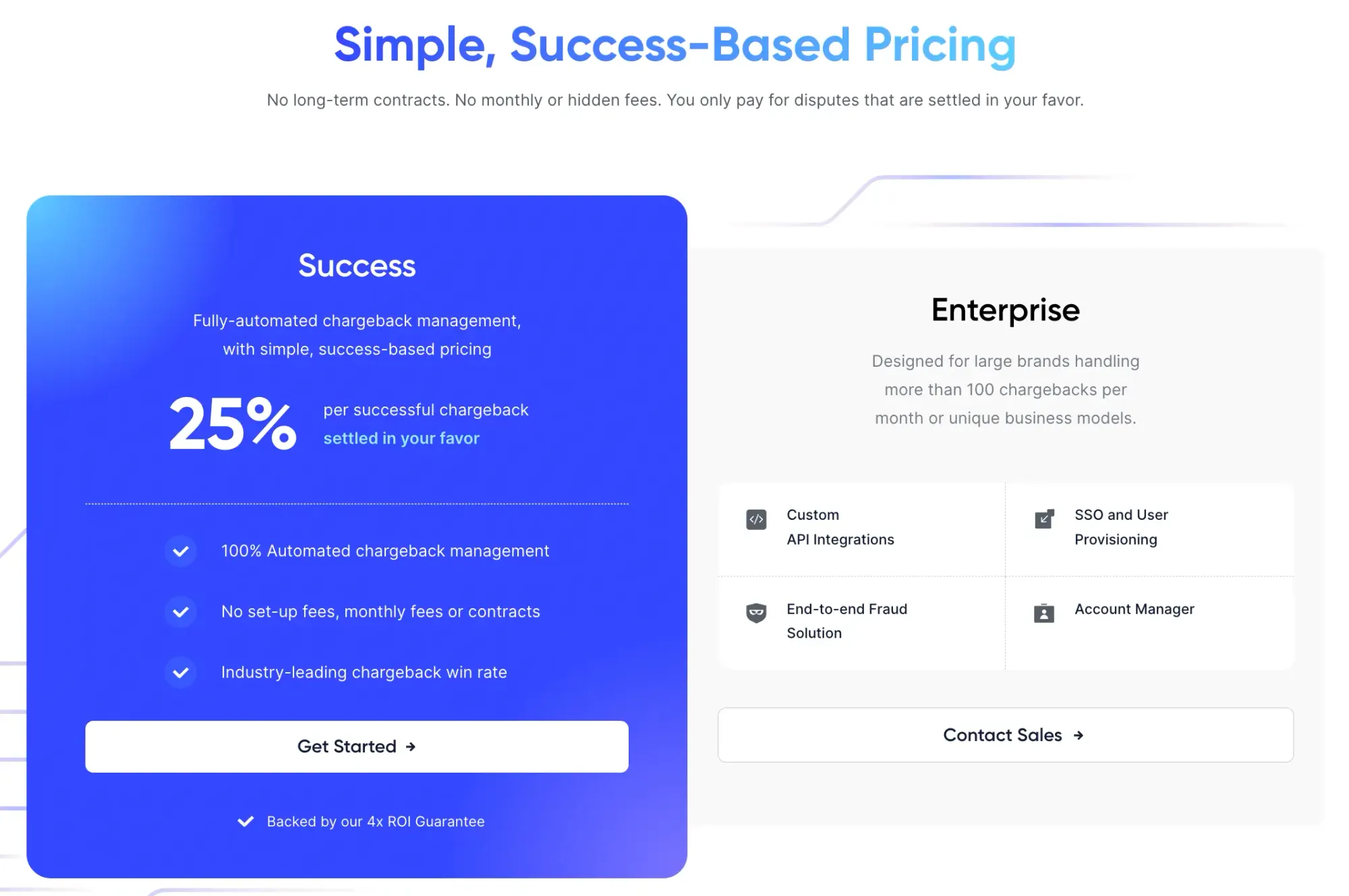 Chargeflow success-based pricing