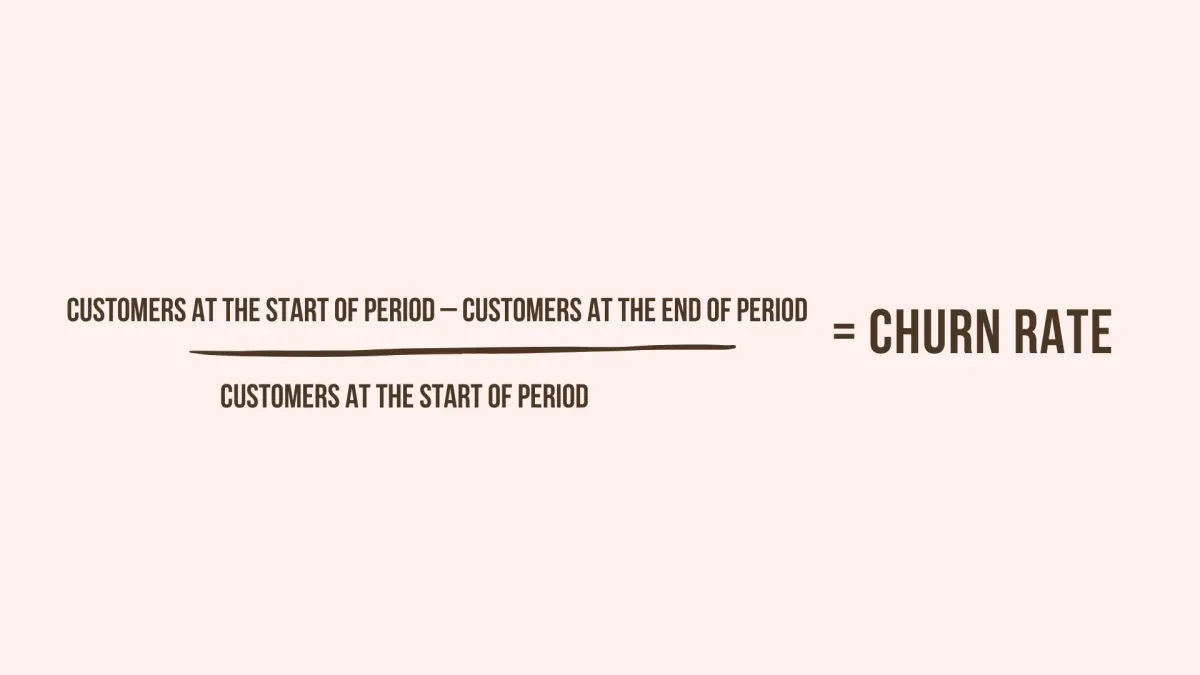 Formula for calculating customer churn rate