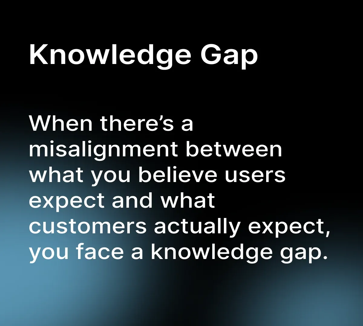 Knowledge gap