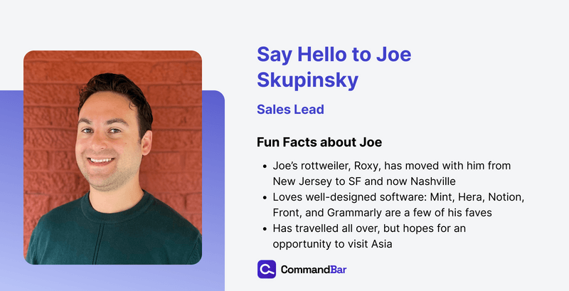 Welcoming Joe Skupinsky