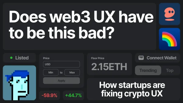 Web3 UX startups article